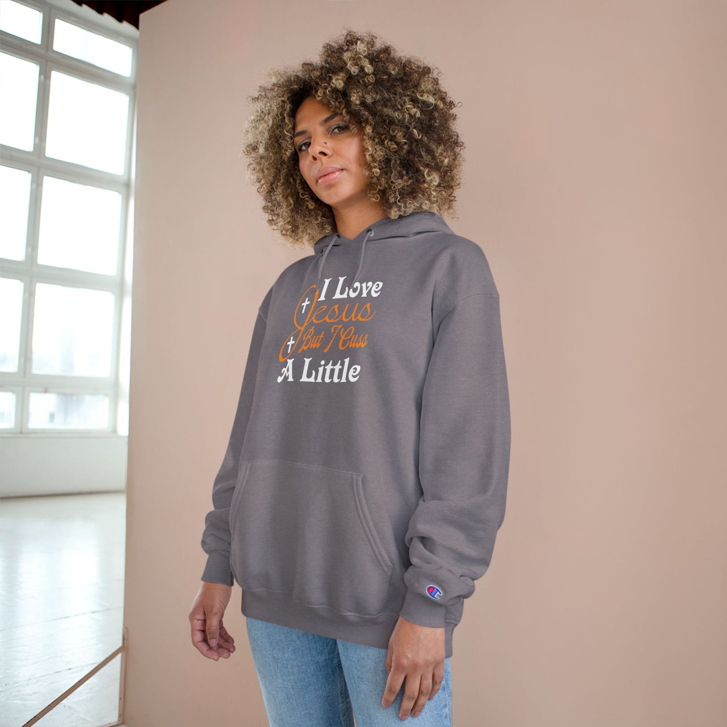 I Love Jesus Hoodie | Champion Hoodie, Christian Apparel, Faith-Based Sweatshirt, Inspirational Gift, Comfortable Religious Wear