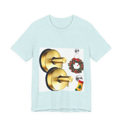 Christmas Wreath Tee | Unisex Short Sleeve T-Shirt, Holiday Shirt, Festive Clothing, Gift for Her, Christmas Apparel (Copy)