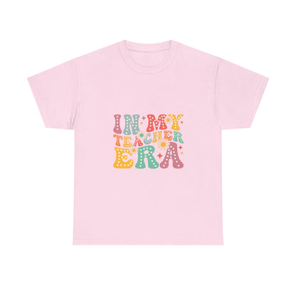 Colorful Teacher Appreciation Unisex Heavy Cotton Tee, Gift for Educators, Back to School Shirt, Fun Classroom Attire, Cute Teacher Gift