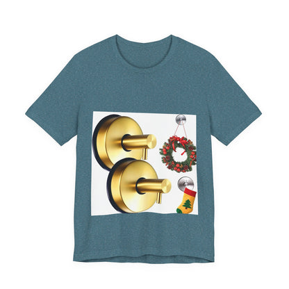 Christmas Wreath Tee | Unisex Short Sleeve T-Shirt, Holiday Shirt, Festive Clothing, Gift for Her, Christmas Apparel (Copy)
