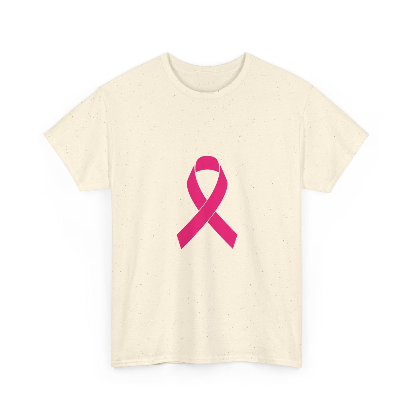 Pink Ribbon Unisex Heavy Cotton Tee | Breast Cancer Awareness T-Shirt, Casual Wear, Gift, Supportive Apparel, Advocacy Shirt