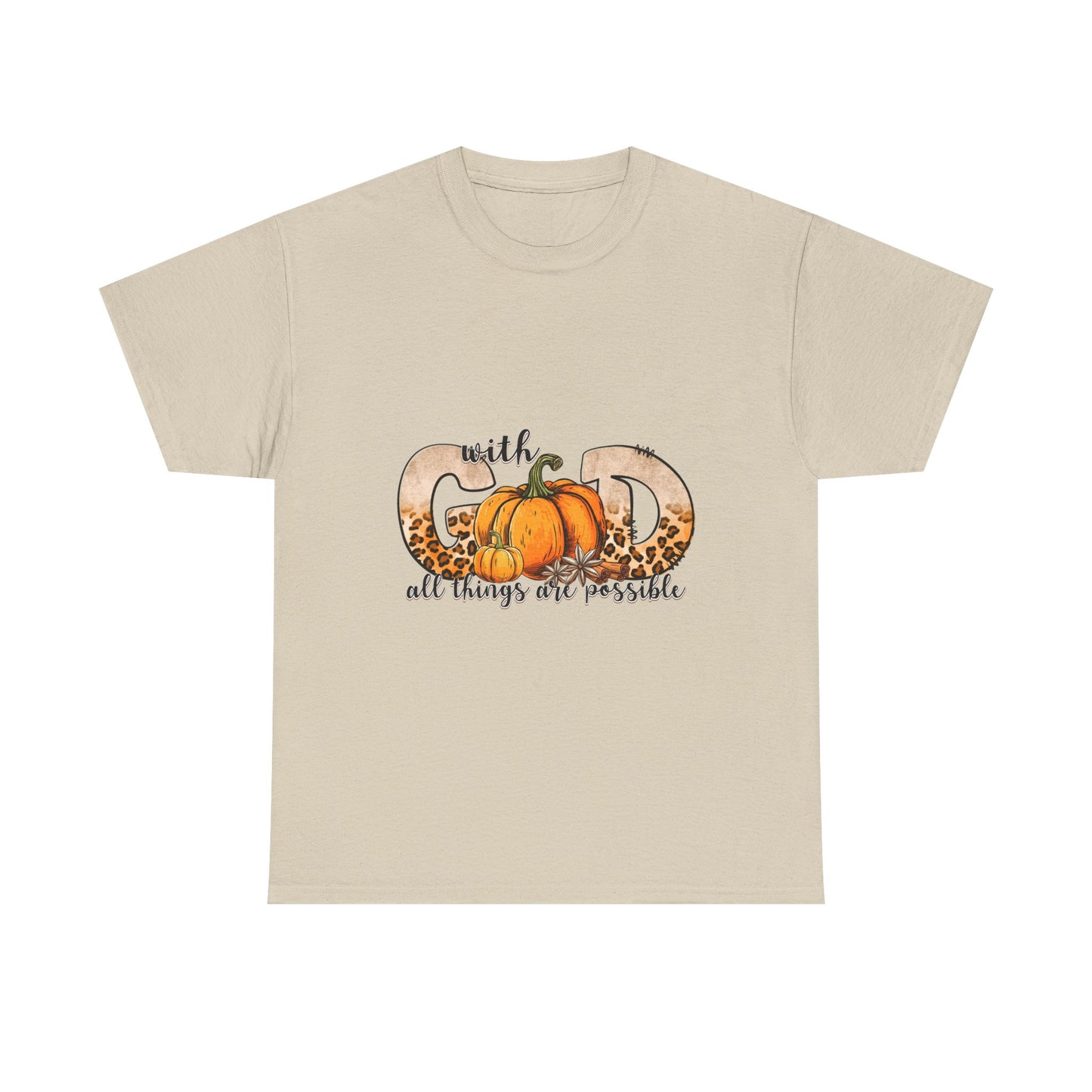 Pumpkin Faith Tee, Cozy Fall Shirt, Unisex Cotton Tee, Autumn Gift, Thanksgiving Apparel, Christian T-Shirt, Inspirational Wear