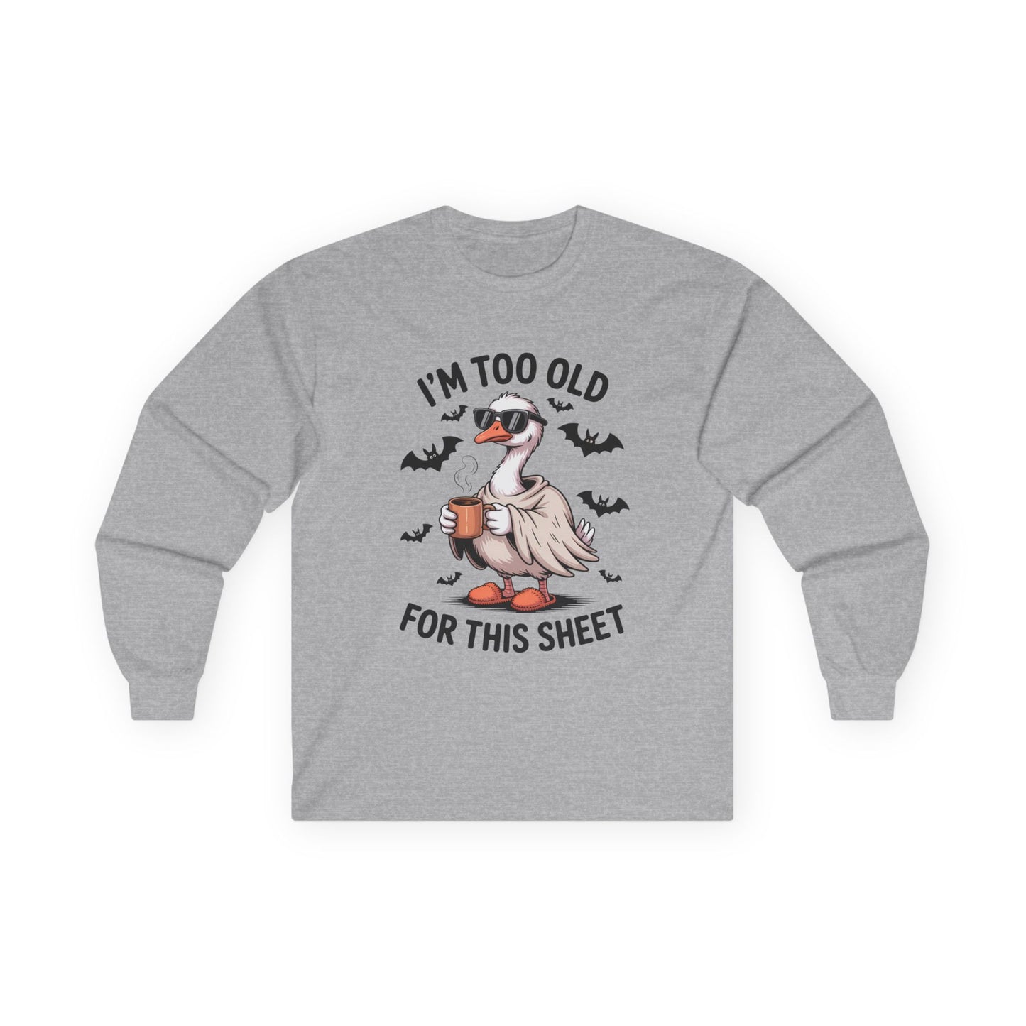 Funny Halloween Long Sleeve Tee, Unisex Cotton Shirt, Gift for Goose Lovers, Comfy Halloween Apparel, Autumn Outfit