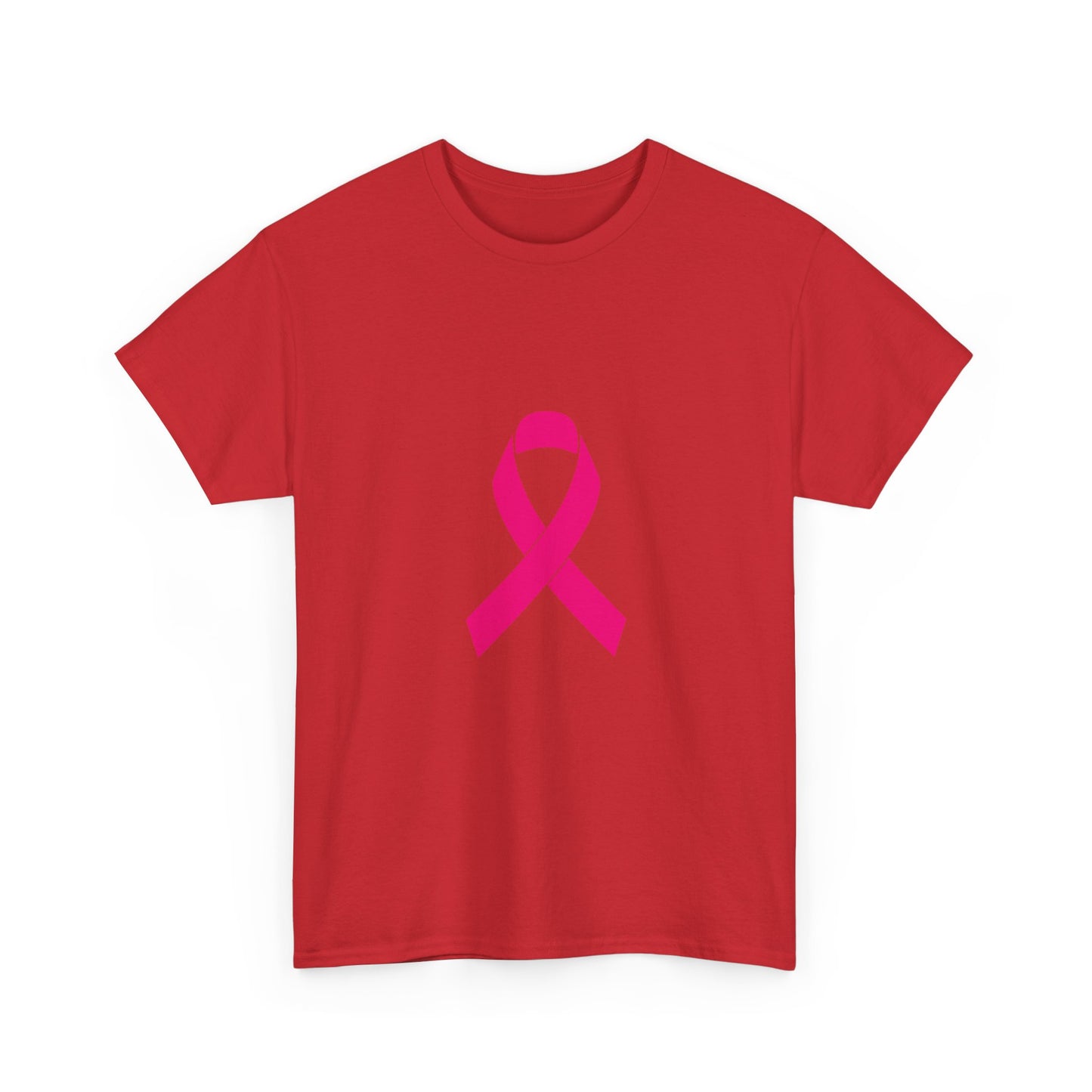 Pink Ribbon Unisex Heavy Cotton Tee | Breast Cancer Awareness T-Shirt, Casual Wear, Gift, Supportive Apparel, Advocacy Shirt