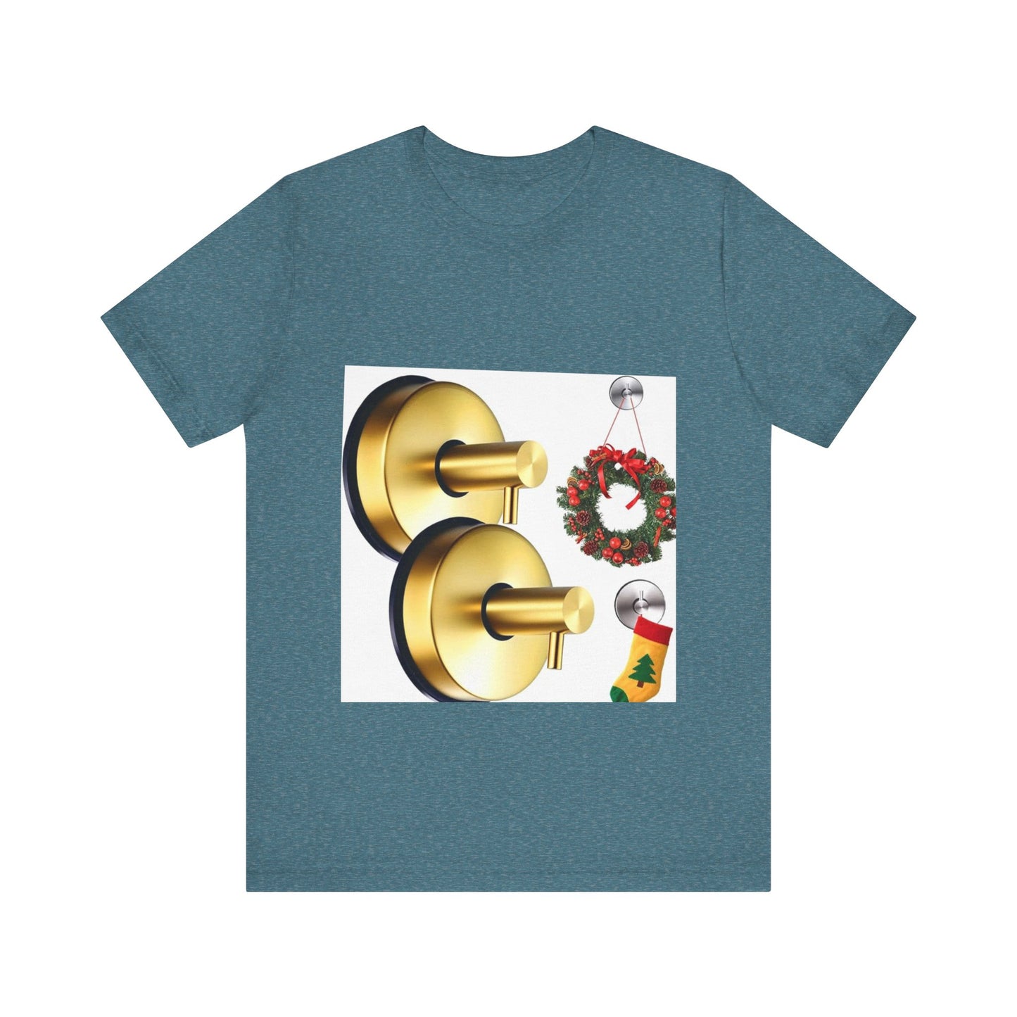 Christmas Wreath Tee | Unisex Short Sleeve T-Shirt, Holiday Shirt, Festive Clothing, Gift for Her, Christmas Apparel (Copy)