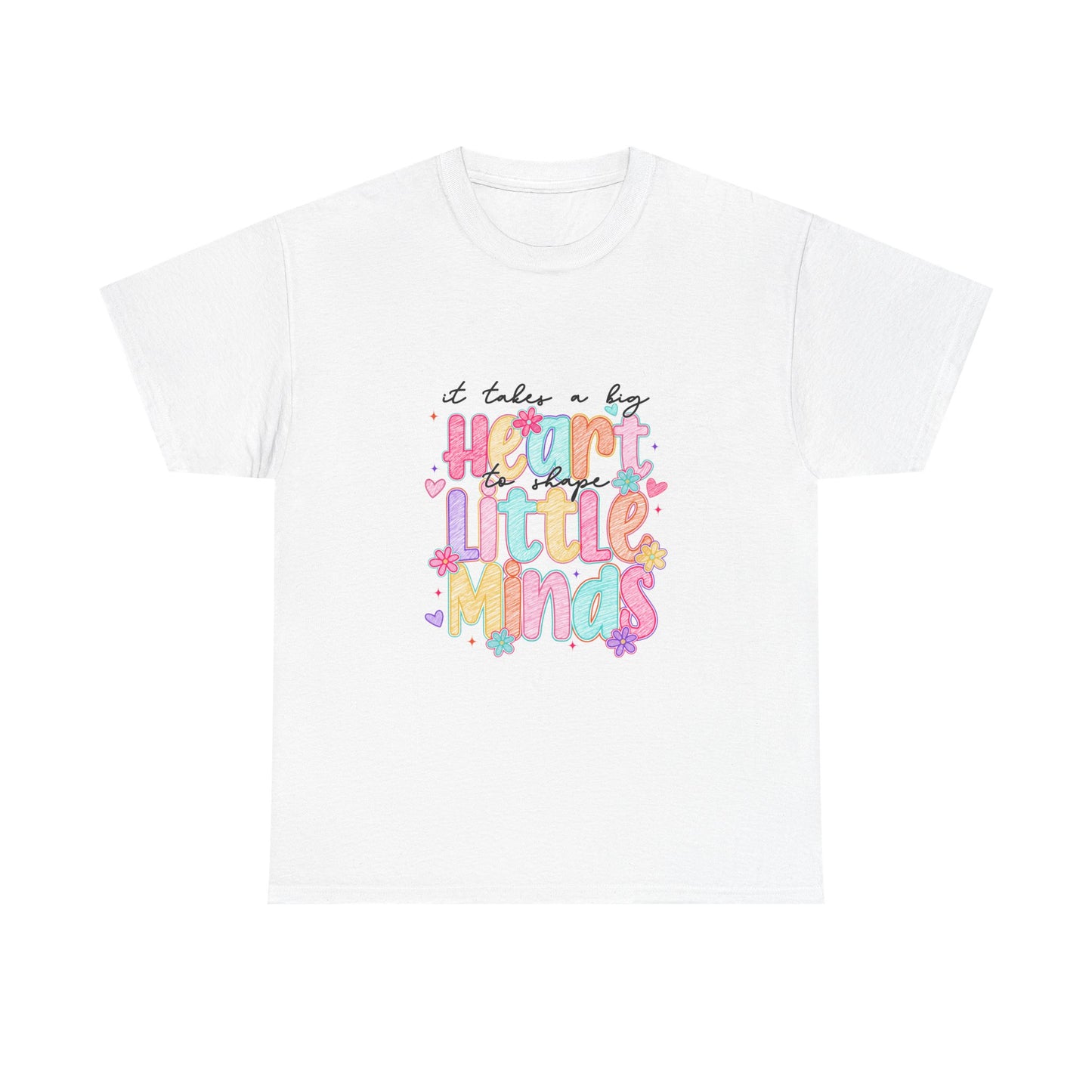 Heart Minds Unisex Heavy Cotton Tee - Inspirational Shirt for Teachers, Gift for Educators, Kids' Mindfulness