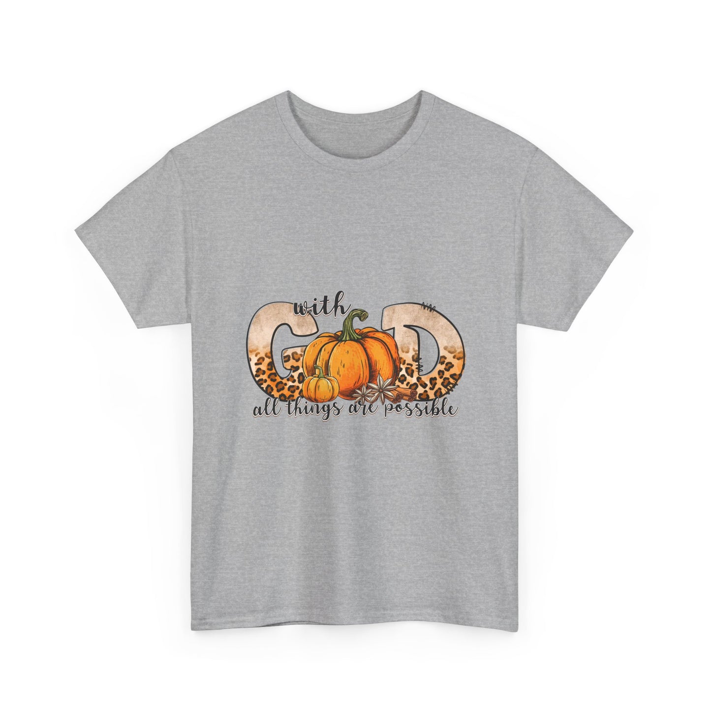 Pumpkin Faith Tee, Cozy Fall Shirt, Unisex Cotton Tee, Autumn Gift, Thanksgiving Apparel, Christian T-Shirt, Inspirational Wear
