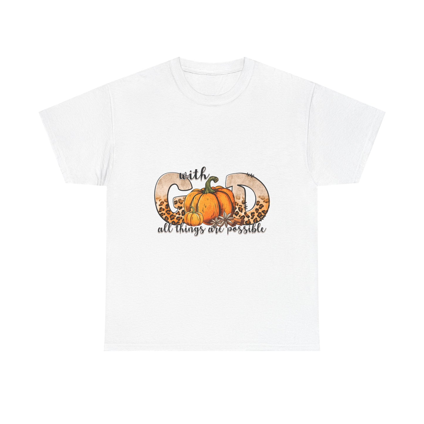 Pumpkin Faith Tee, Cozy Fall Shirt, Unisex Cotton Tee, Autumn Gift, Thanksgiving Apparel, Christian T-Shirt, Inspirational Wear