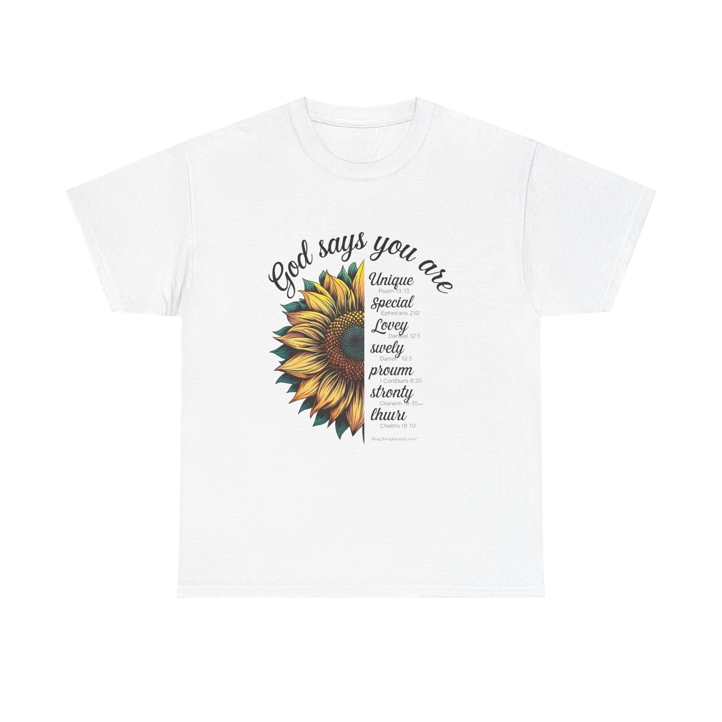 God Says You Are - Inspirational Unisex Heavy Cotton Tee | Gift for Encouragement, Motivational Shirt, Faith Apparel, Sunflower [...]