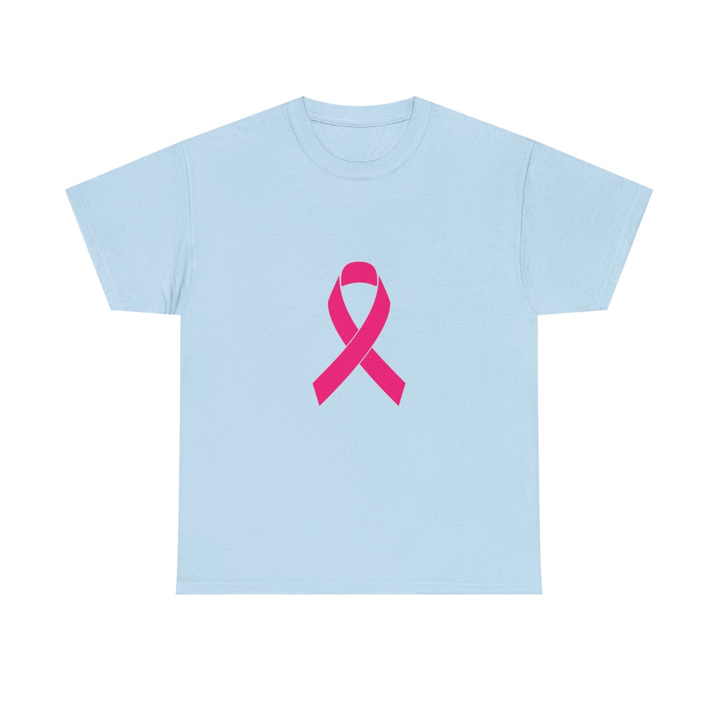 Pink Ribbon Unisex Heavy Cotton Tee | Breast Cancer Awareness T-Shirt, Casual Wear, Gift, Supportive Apparel, Advocacy Shirt