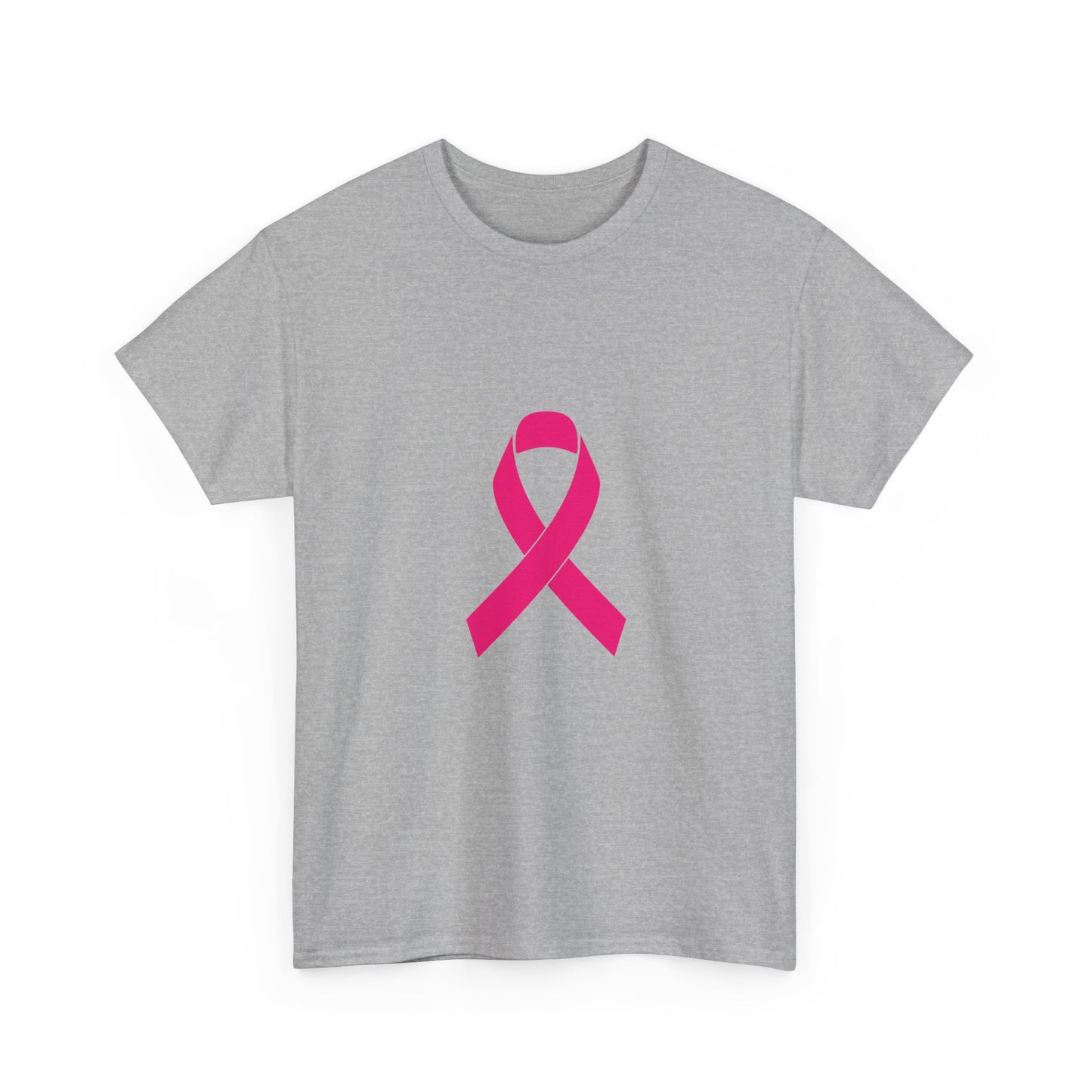 Pink Ribbon Unisex Heavy Cotton Tee | Breast Cancer Awareness T-Shirt, Casual Wear, Gift, Supportive Apparel, Advocacy Shirt