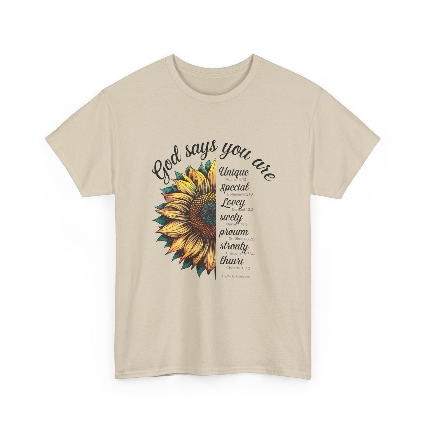 God Says You Are - Inspirational Unisex Heavy Cotton Tee | Gift for Encouragement, Motivational Shirt, Faith Apparel, Sunflower [...]