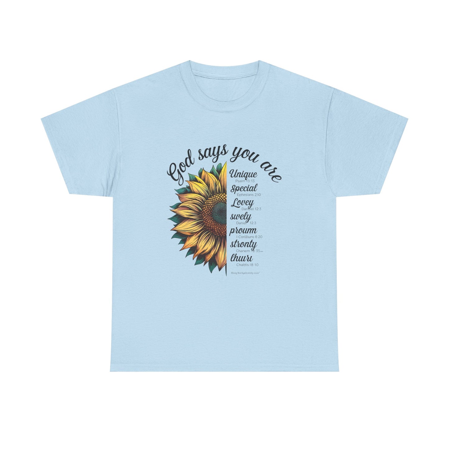 God Says You Are - Inspirational Unisex Heavy Cotton Tee | Gift for Encouragement, Motivational Shirt, Faith Apparel, Sunflower [...]