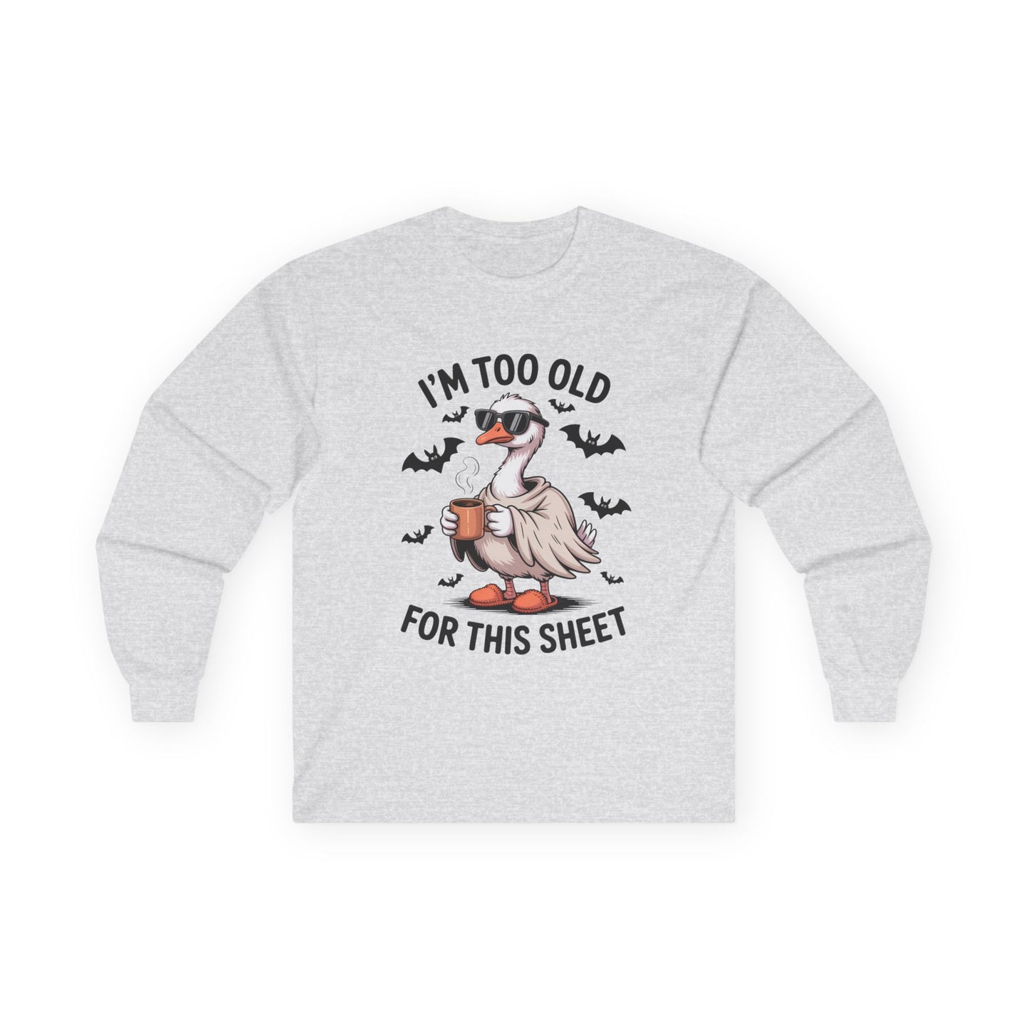 Funny Halloween Long Sleeve Tee, Unisex Cotton Shirt, Gift for Goose Lovers, Comfy Halloween Apparel, Autumn Outfit