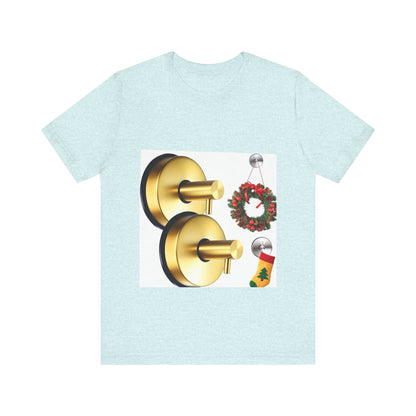 Christmas Wreath Tee | Unisex Short Sleeve T-Shirt, Holiday Shirt, Festive Clothing, Gift for Her, Christmas Apparel (Copy)