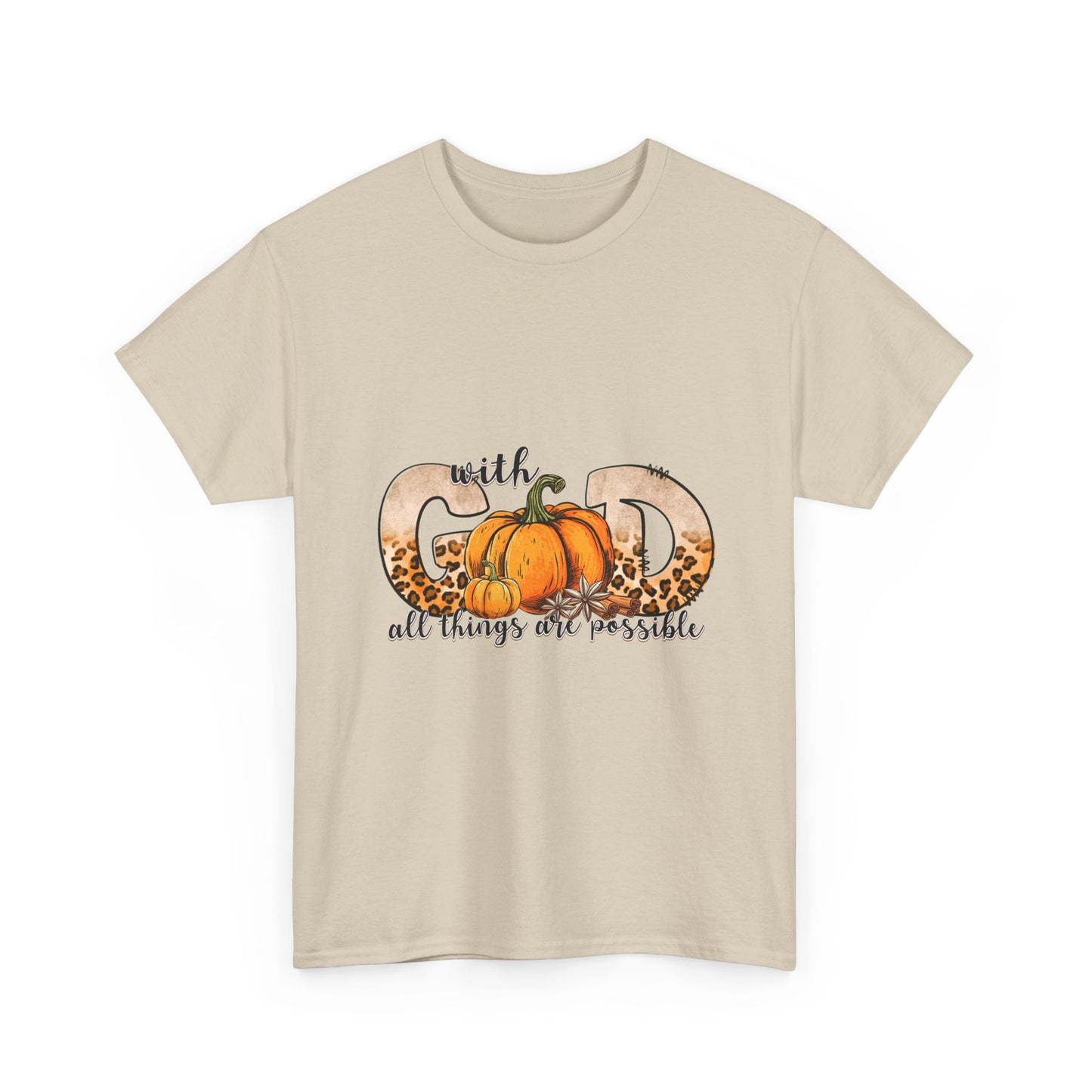 Pumpkin Faith Tee, Cozy Fall Shirt, Unisex Cotton Tee, Autumn Gift, Thanksgiving Apparel, Christian T-Shirt, Inspirational Wear