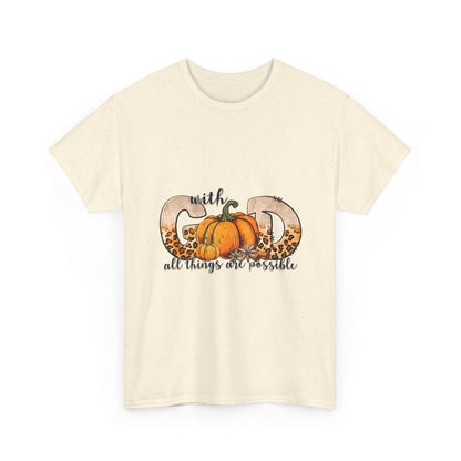 Pumpkin Faith Tee, Cozy Fall Shirt, Unisex Cotton Tee, Autumn Gift, Thanksgiving Apparel, Christian T-Shirt, Inspirational Wear