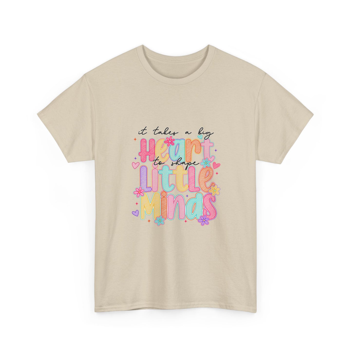 Heart Minds Unisex Heavy Cotton Tee - Inspirational Shirt for Teachers, Gift for Educators, Kids' Mindfulness