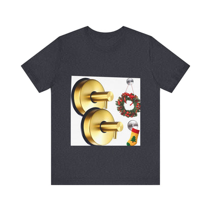 Christmas Wreath Tee | Unisex Short Sleeve T-Shirt, Holiday Shirt, Festive Clothing, Gift for Her, Christmas Apparel (Copy)