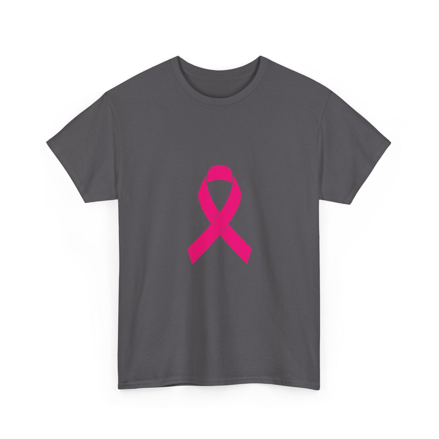 Pink Ribbon Unisex Heavy Cotton Tee | Breast Cancer Awareness T-Shirt, Casual Wear, Gift, Supportive Apparel, Advocacy Shirt
