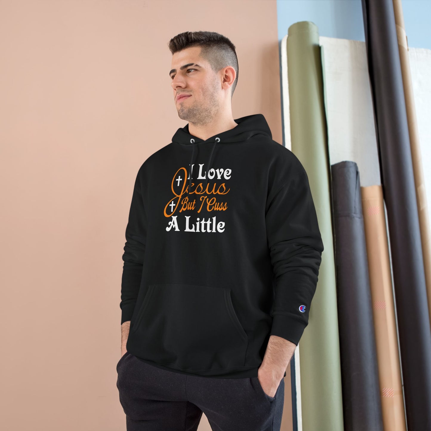 I Love Jesus Hoodie | Champion Hoodie, Christian Apparel, Faith-Based Sweatshirt, Inspirational Gift, Comfortable Religious Wear