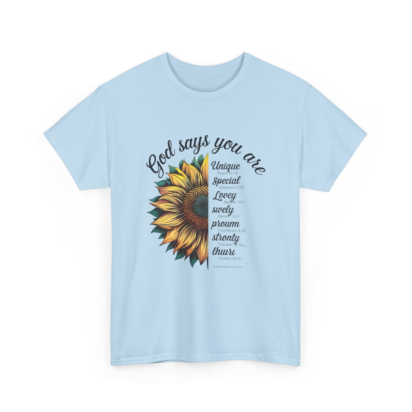 God Says You Are - Inspirational Unisex Heavy Cotton Tee | Gift for Encouragement, Motivational Shirt, Faith Apparel, Sunflower [...]