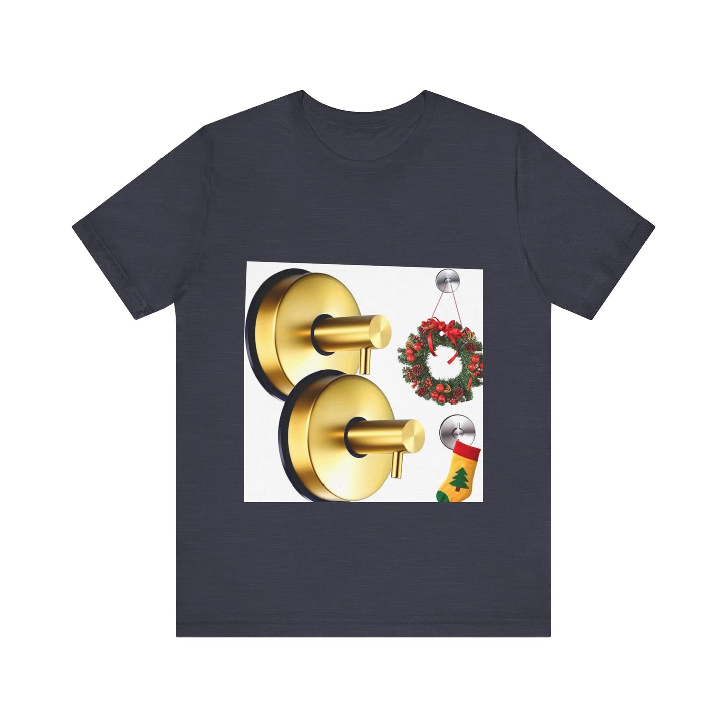 Christmas Wreath Tee | Unisex Short Sleeve T-Shirt, Holiday Shirt, Festive Clothing, Gift for Her, Christmas Apparel (Copy)