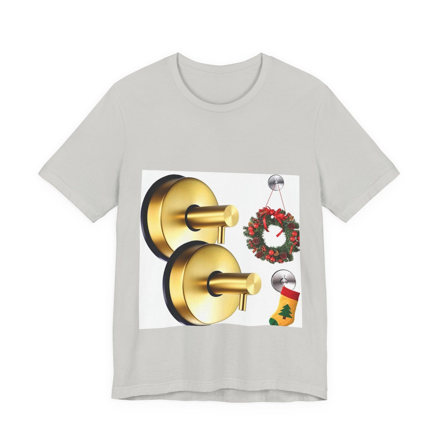 Christmas Wreath Tee | Unisex Short Sleeve T-Shirt, Holiday Shirt, Festive Clothing, Gift for Her, Christmas Apparel (Copy)