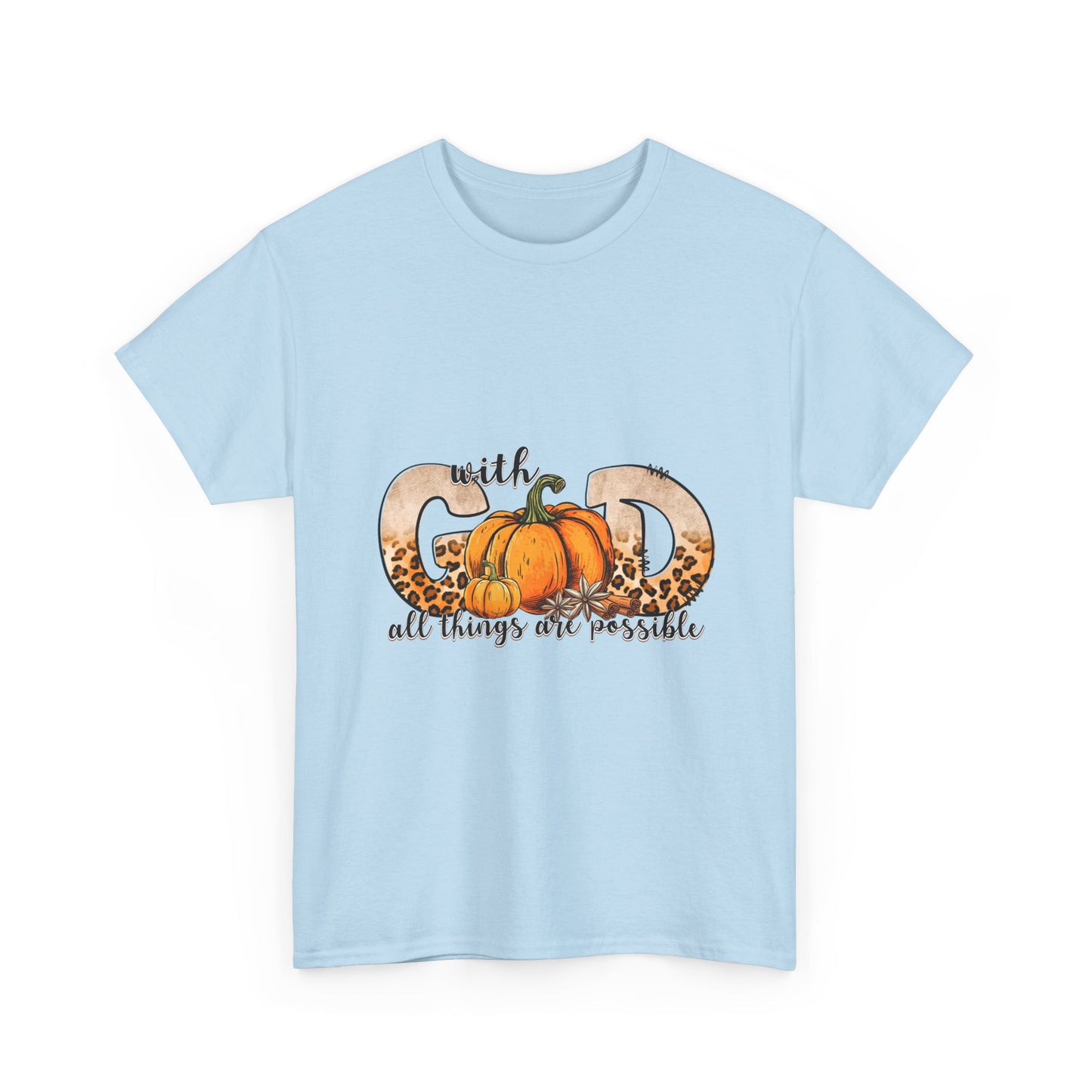 Pumpkin Faith Tee, Cozy Fall Shirt, Unisex Cotton Tee, Autumn Gift, Thanksgiving Apparel, Christian T-Shirt, Inspirational Wear