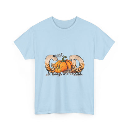 Pumpkin Faith Tee, Cozy Fall Shirt, Unisex Cotton Tee, Autumn Gift, Thanksgiving Apparel, Christian T-Shirt, Inspirational Wear