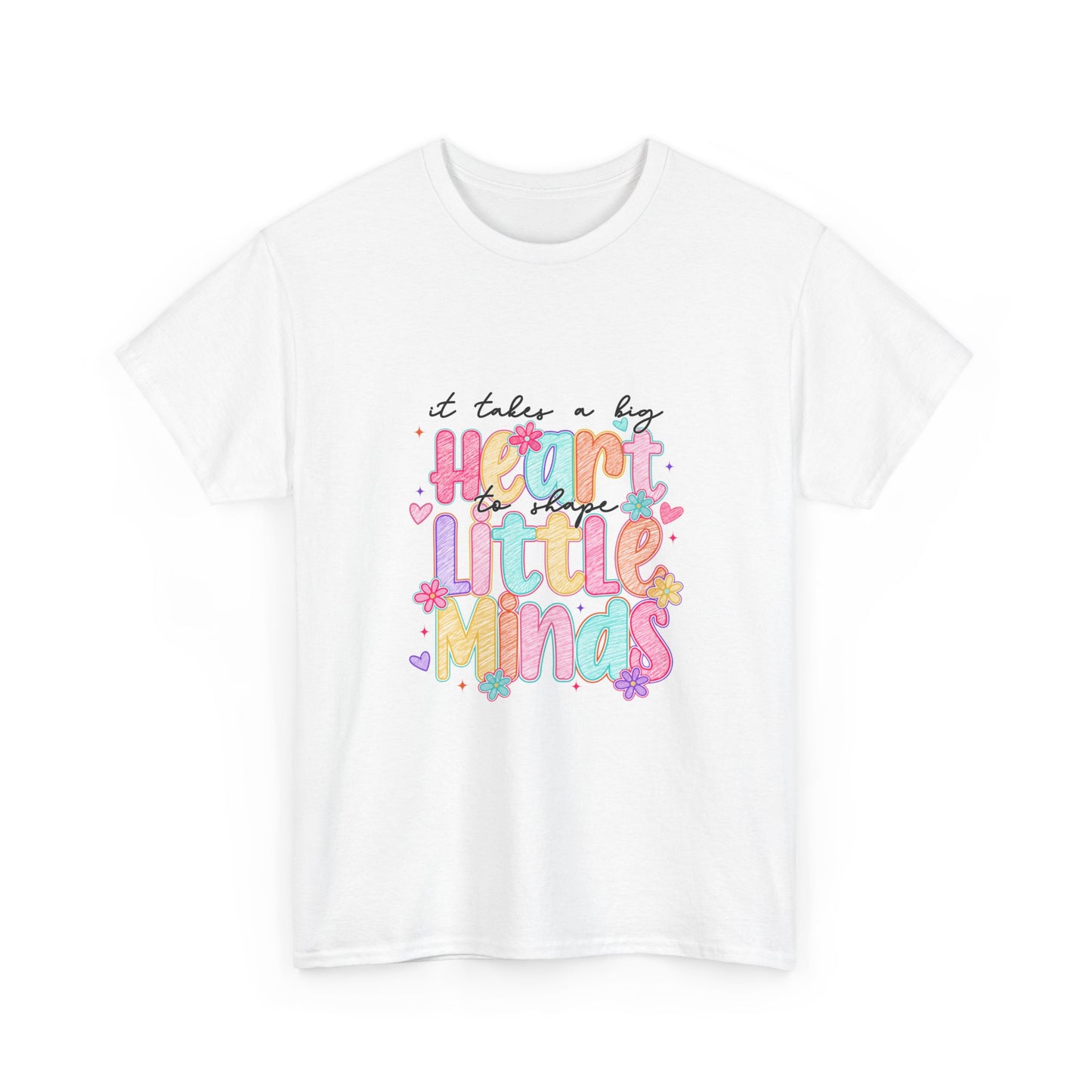 Heart Minds Unisex Heavy Cotton Tee - Inspirational Shirt for Teachers, Gift for Educators, Kids' Mindfulness