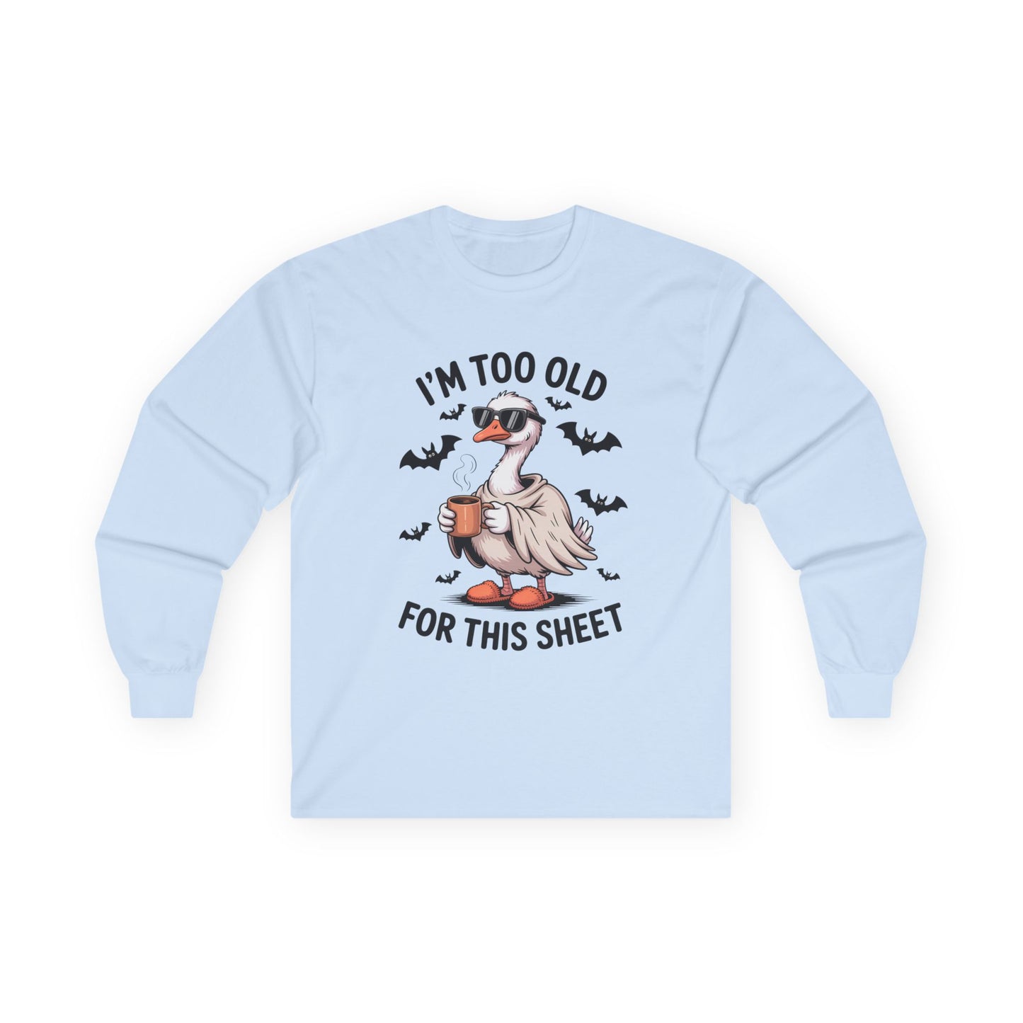 Funny Halloween Long Sleeve Tee, Unisex Cotton Shirt, Gift for Goose Lovers, Comfy Halloween Apparel, Autumn Outfit