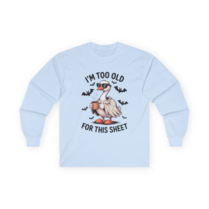 Funny Halloween Long Sleeve Tee, Unisex Cotton Shirt, Gift for Goose Lovers, Comfy Halloween Apparel, Autumn Outfit