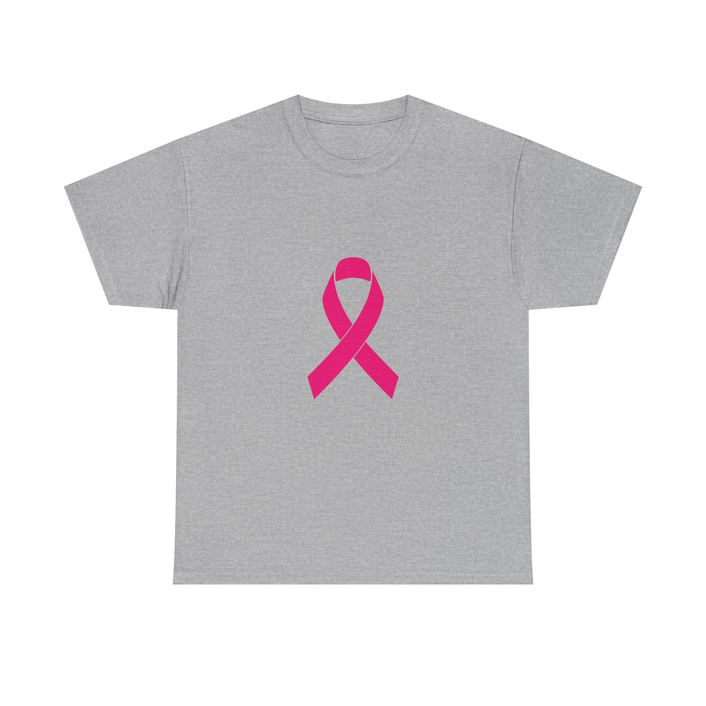 Pink Ribbon Unisex Heavy Cotton Tee | Breast Cancer Awareness T-Shirt, Casual Wear, Gift, Supportive Apparel, Advocacy Shirt