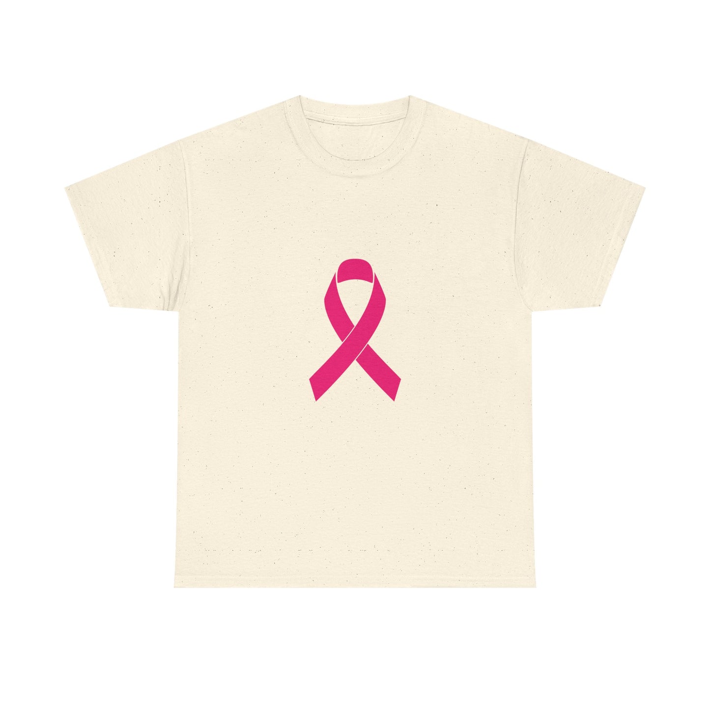 Pink Ribbon Unisex Heavy Cotton Tee | Breast Cancer Awareness T-Shirt, Casual Wear, Gift, Supportive Apparel, Advocacy Shirt