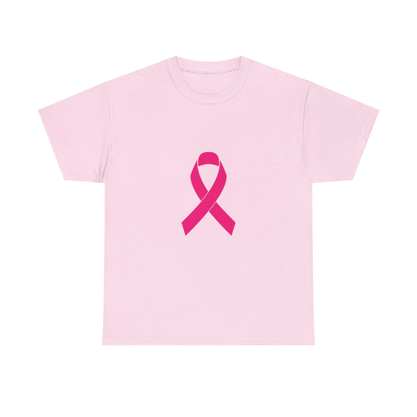 Pink Ribbon Unisex Heavy Cotton Tee | Breast Cancer Awareness T-Shirt, Casual Wear, Gift, Supportive Apparel, Advocacy Shirt