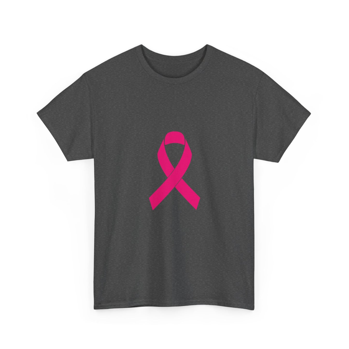 Pink Ribbon Unisex Heavy Cotton Tee | Breast Cancer Awareness T-Shirt, Casual Wear, Gift, Supportive Apparel, Advocacy Shirt