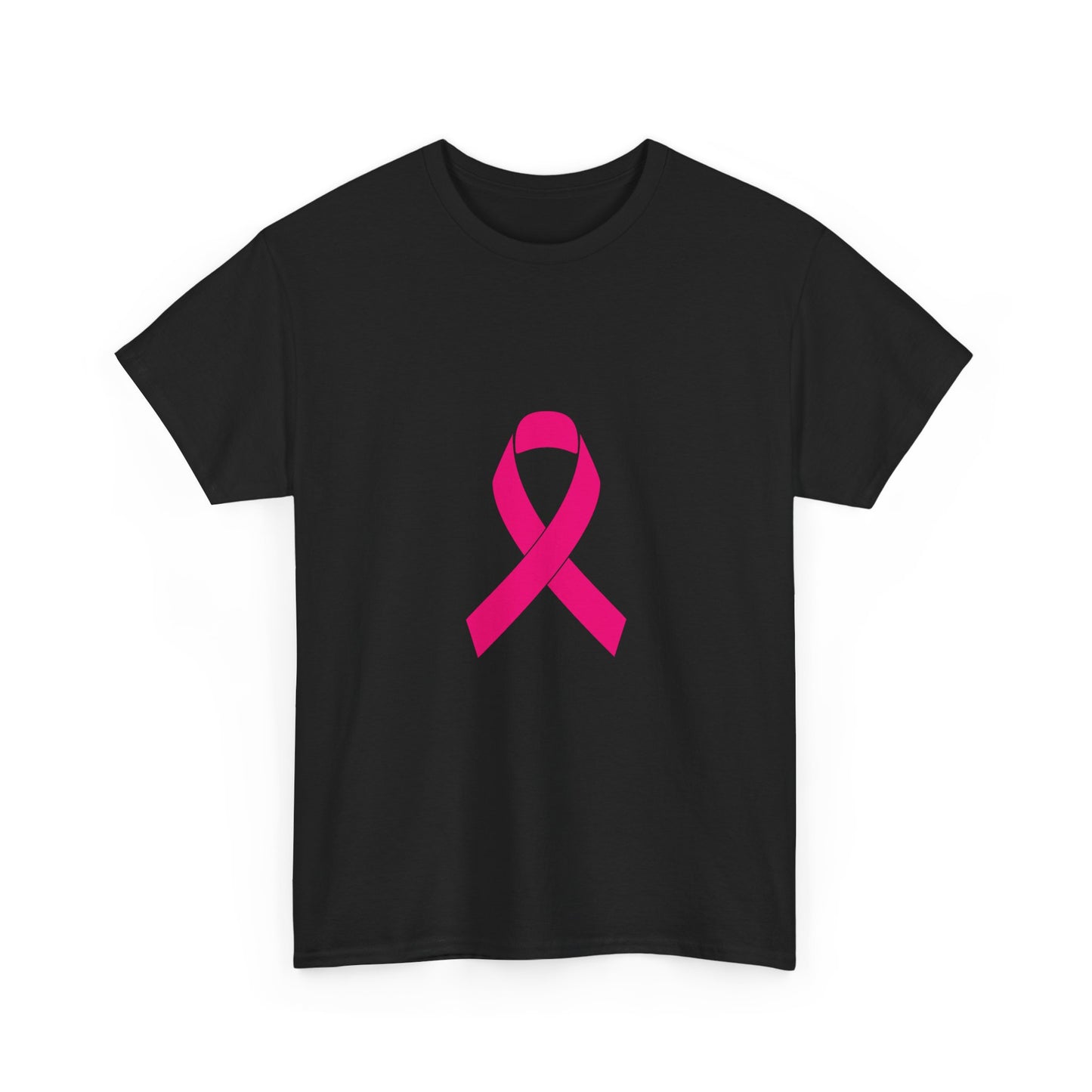 Pink Ribbon Unisex Heavy Cotton Tee | Breast Cancer Awareness T-Shirt, Casual Wear, Gift, Supportive Apparel, Advocacy Shirt