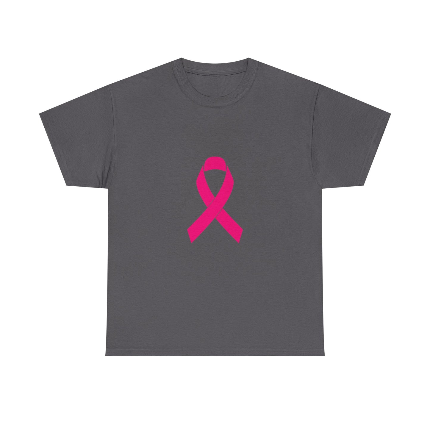 Pink Ribbon Unisex Heavy Cotton Tee | Breast Cancer Awareness T-Shirt, Casual Wear, Gift, Supportive Apparel, Advocacy Shirt