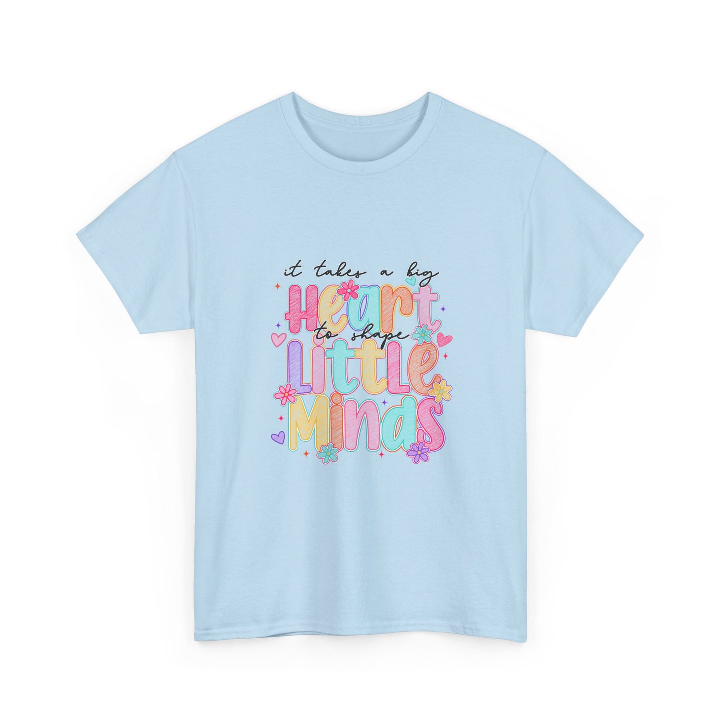 Heart Minds Unisex Heavy Cotton Tee - Inspirational Shirt for Teachers, Gift for Educators, Kids' Mindfulness
