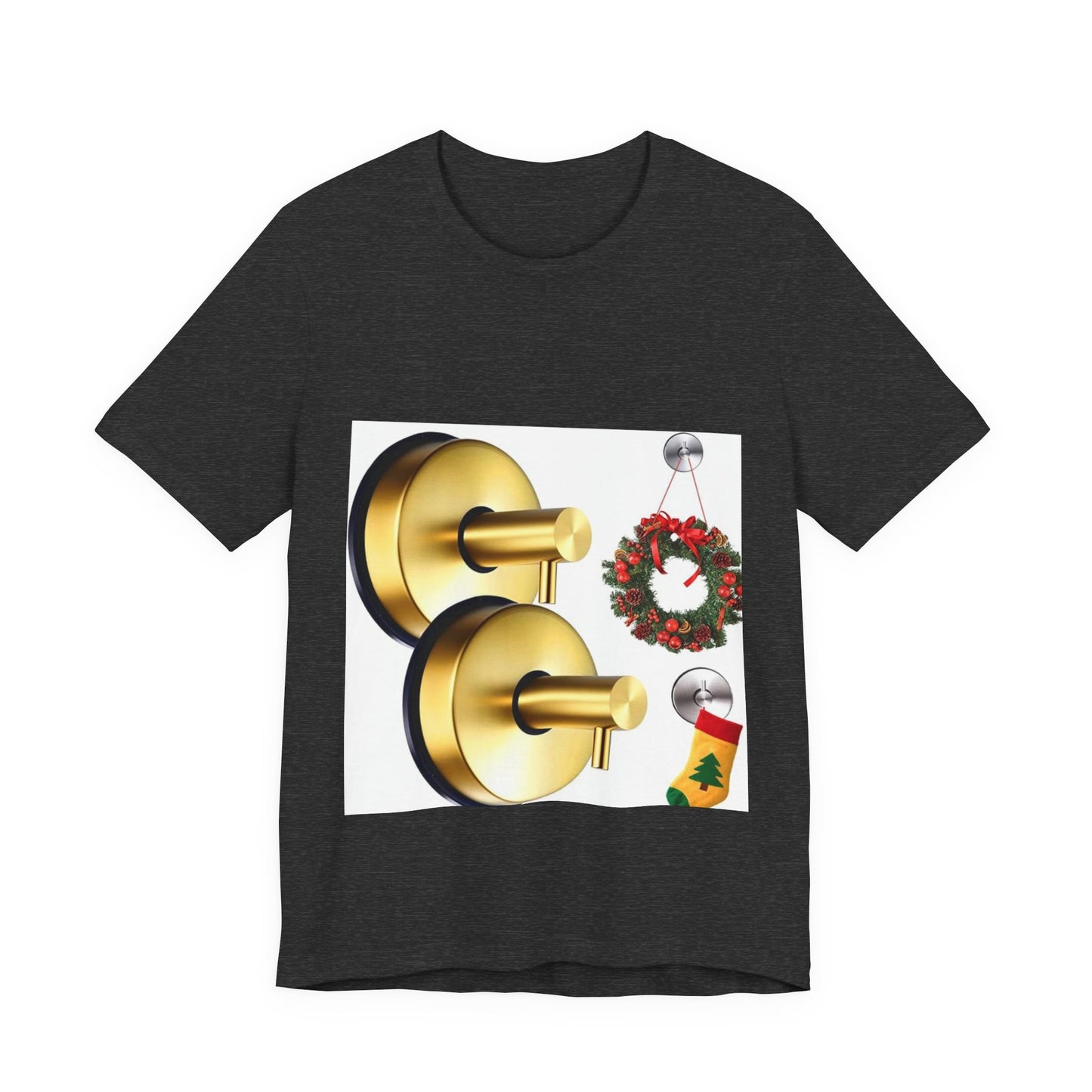 Christmas Wreath Tee | Unisex Short Sleeve T-Shirt, Holiday Shirt, Festive Clothing, Gift for Her, Christmas Apparel (Copy)