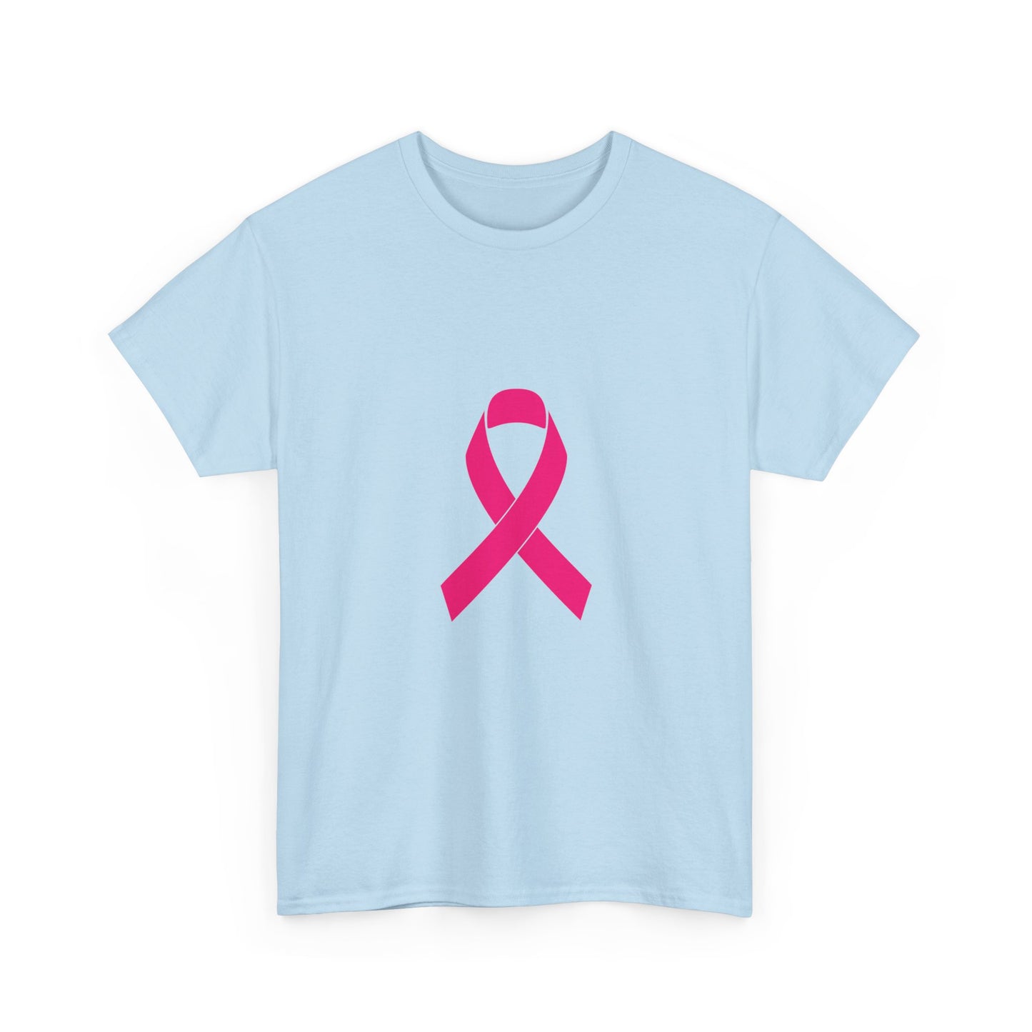 Pink Ribbon Unisex Heavy Cotton Tee | Breast Cancer Awareness T-Shirt, Casual Wear, Gift, Supportive Apparel, Advocacy Shirt
