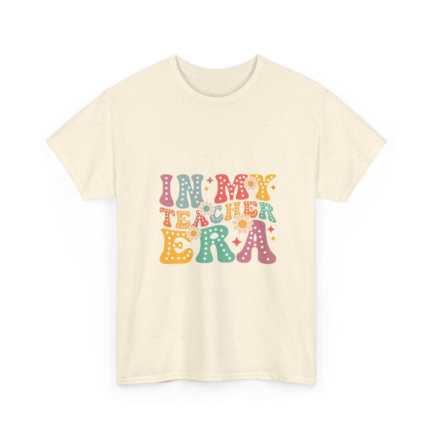 Colorful Teacher Appreciation Unisex Heavy Cotton Tee, Gift for Educators, Back to School Shirt, Fun Classroom Attire, Cute Teacher Gift