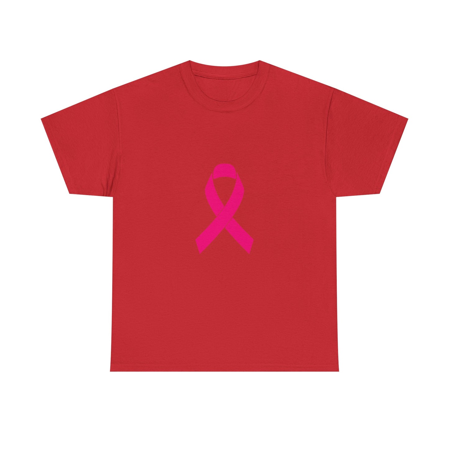 Pink Ribbon Unisex Heavy Cotton Tee | Breast Cancer Awareness T-Shirt, Casual Wear, Gift, Supportive Apparel, Advocacy Shirt