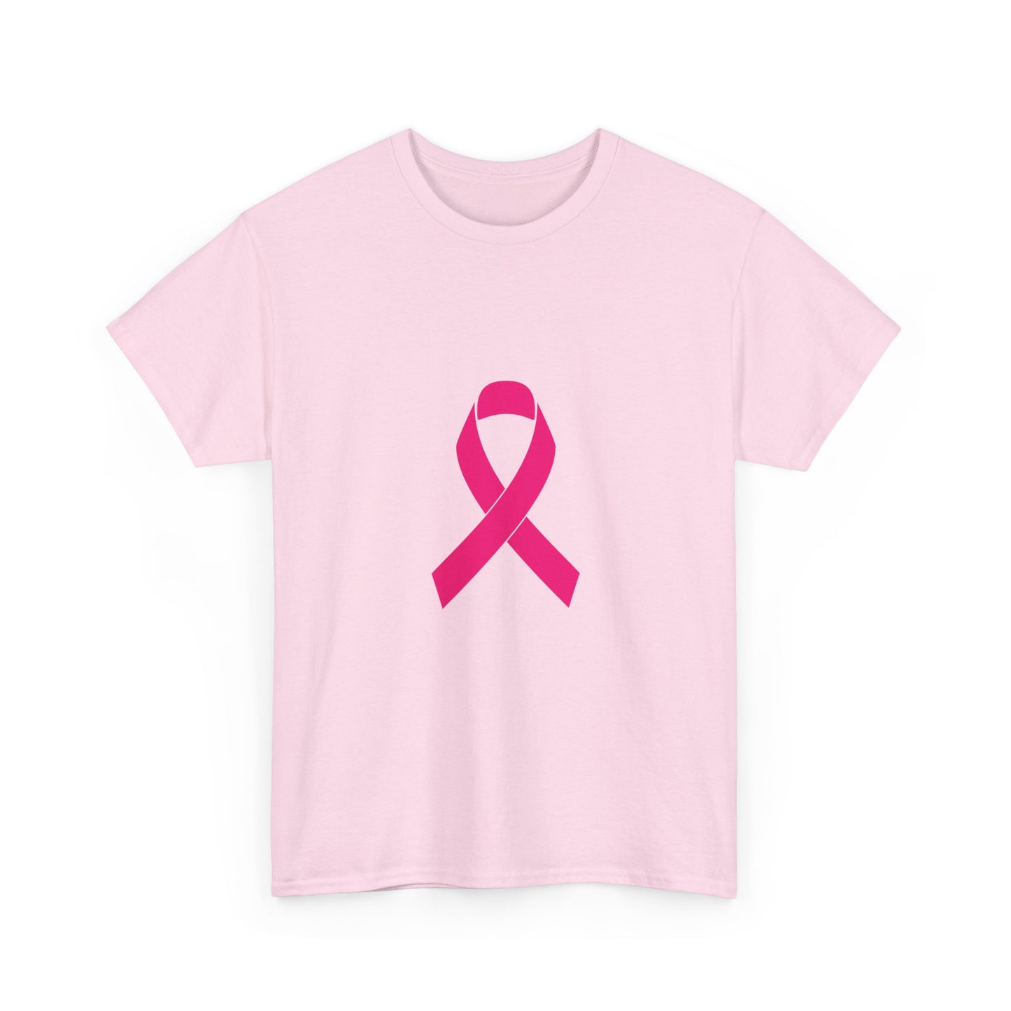 Pink Ribbon Unisex Heavy Cotton Tee | Breast Cancer Awareness T-Shirt, Casual Wear, Gift, Supportive Apparel, Advocacy Shirt