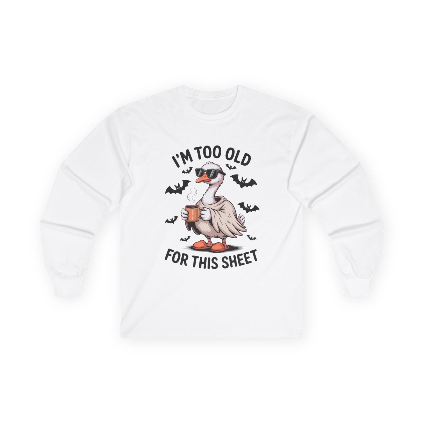 Funny Halloween Long Sleeve Tee, Unisex Cotton Shirt, Gift for Goose Lovers, Comfy Halloween Apparel, Autumn Outfit