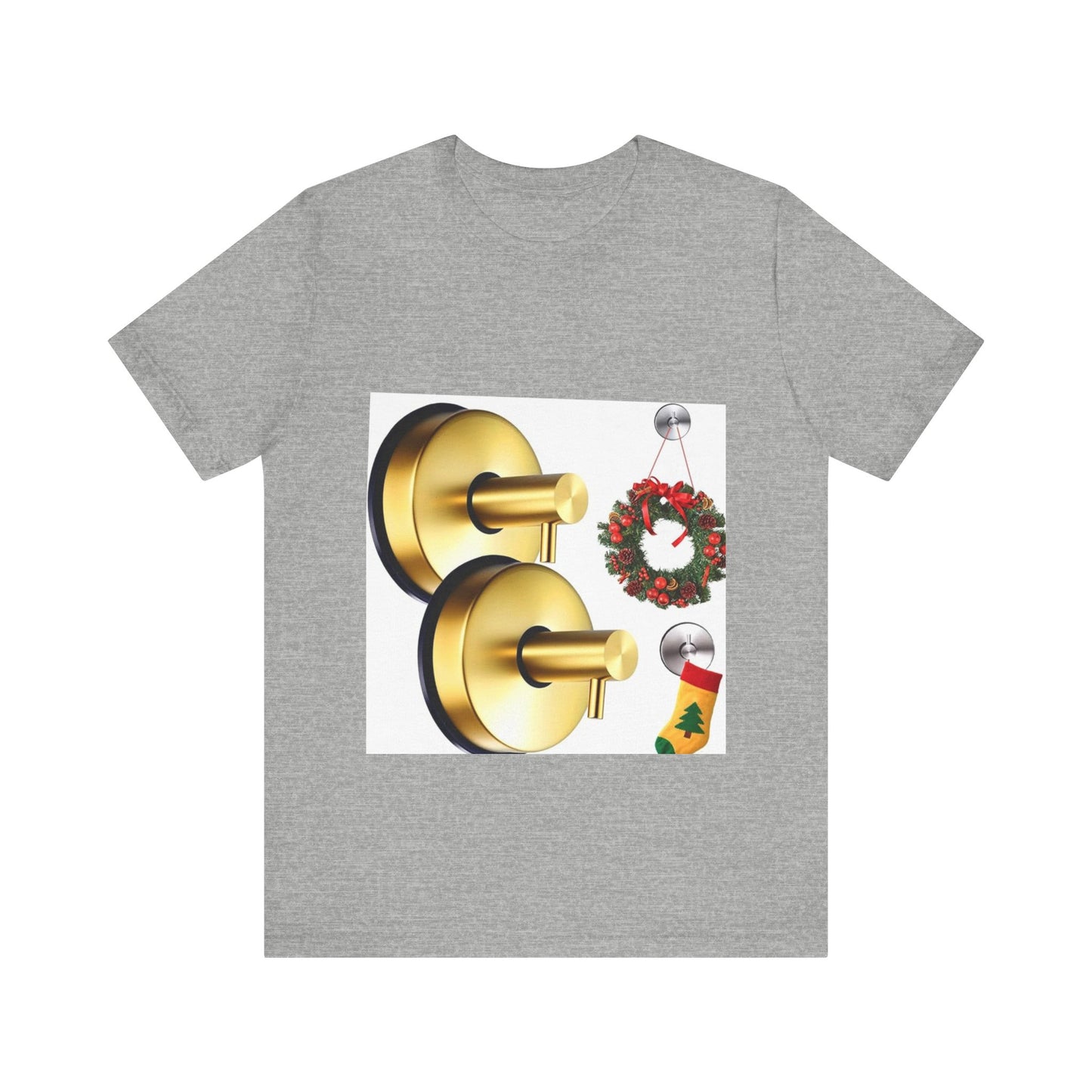 Christmas Wreath Tee | Unisex Short Sleeve T-Shirt, Holiday Shirt, Festive Clothing, Gift for Her, Christmas Apparel (Copy)