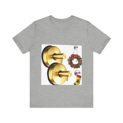 Christmas Wreath Tee | Unisex Short Sleeve T-Shirt, Holiday Shirt, Festive Clothing, Gift for Her, Christmas Apparel (Copy)
