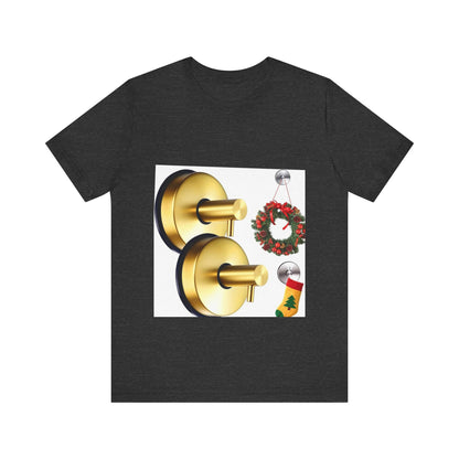 Christmas Wreath Tee | Unisex Short Sleeve T-Shirt, Holiday Shirt, Festive Clothing, Gift for Her, Christmas Apparel (Copy)