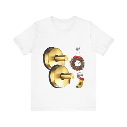 Christmas Wreath Tee | Unisex Short Sleeve T-Shirt, Holiday Shirt, Festive Clothing, Gift for Her, Christmas Apparel (Copy)